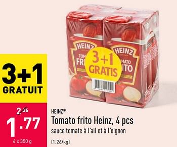 Promotions Tomato frito heinz - Heinz - Valide de 10/07/2020 à 17/07/2020 chez Aldi