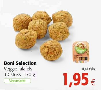 Promoties Boni selection veggie falafels - Boni - Geldig van 01/07/2020 tot 14/07/2020 bij Colruyt