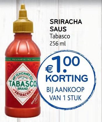 Promoties Sriracha saus tabasco - Mc Il Henny Co - Geldig van 15/07/2020 tot 28/07/2020 bij Alvo