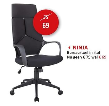 plan overspringen test Huismerk - Weba Ninja bureaustoel in stof - Promotie bij Weba