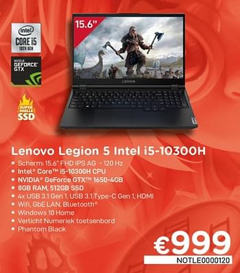 Promoties Lenovo legion 5 intel i5-10300h - Lenovo - Geldig van 01/07/2020 tot 15/08/2020 bij Compudeals