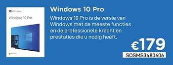 Promoties Microsoft windows 10 pro - Microsoft - Geldig van 01/07/2020 tot 15/08/2020 bij Compudeals