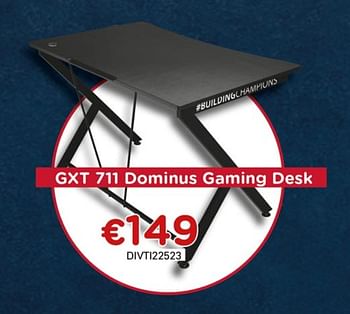 Promoties Gxt 711 dominus gaming desk - Trust - Geldig van 01/07/2020 tot 15/08/2020 bij Compudeals