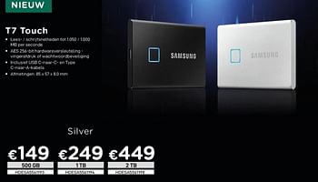 Promoties Samsung t7 touch - Samsung - Geldig van 01/07/2020 tot 15/08/2020 bij Compudeals