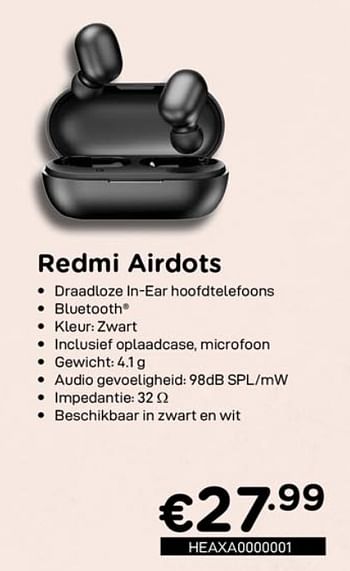 Promoties Xiaomi redmi airdots - Xiaomi - Geldig van 01/07/2020 tot 15/08/2020 bij Compudeals