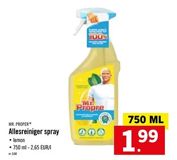 Promotions Allesreiniger spray - Mr. Propre - Valide de 13/07/2020 à 18/07/2020 chez Lidl