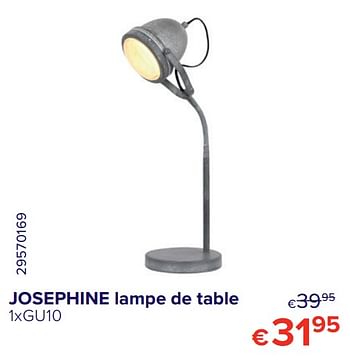 Promoties Josephine lampe de table - Huismerk - Euroshop - Geldig van 30/06/2020 tot 31/07/2020 bij Euro Shop