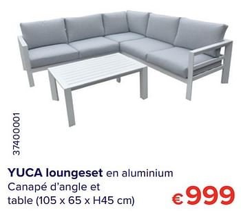Promoties Yuca loungeset en aluminium - Huismerk - Euroshop - Geldig van 30/06/2020 tot 31/07/2020 bij Euro Shop
