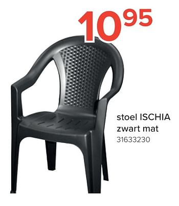 Promoties Stoel ischia zwart mat - Huismerk - Euroshop - Geldig van 30/06/2020 tot 31/08/2020 bij Euro Shop