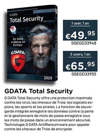 Promotions G data total security - G Data - Valide de 01/07/2020 à 15/08/2020 chez Compudeals