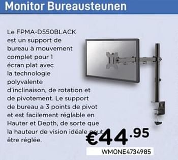 Promotions Newstar monitor bureausteunen fpma-d550black - NewStar - Valide de 01/07/2020 à 15/08/2020 chez Compudeals