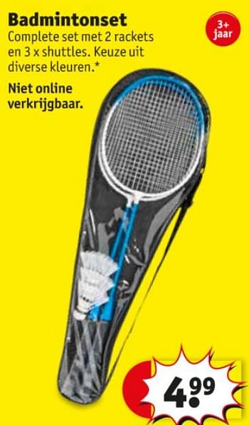 Promoties Badmintonset - Huismerk - Kruidvat - Geldig van 07/07/2020 tot 19/07/2020 bij Kruidvat