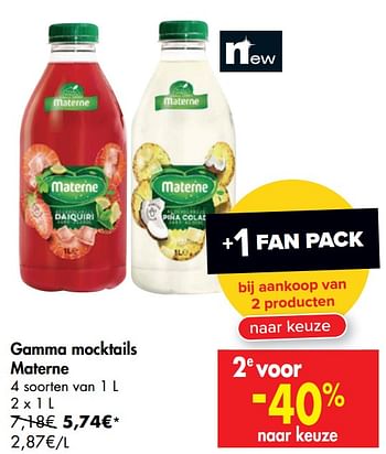 Promoties Gamma mocktails materne - Materne - Geldig van 08/07/2020 tot 20/07/2020 bij Carrefour