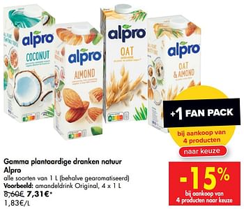 Promoties Gamma plantaardige dranken natuur alpro amandeldrink original - Alpro - Geldig van 08/07/2020 tot 20/07/2020 bij Carrefour