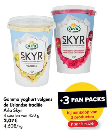 Promoties Gamma yoghurt volgens de ijslandse traditie arla skyr - Arla - Geldig van 08/07/2020 tot 20/07/2020 bij Carrefour
