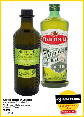 Promoties Olijfolie bertolli en carapelli olijfolie oro verde carapelli - Carapelli - Geldig van 08/07/2020 tot 20/07/2020 bij Carrefour