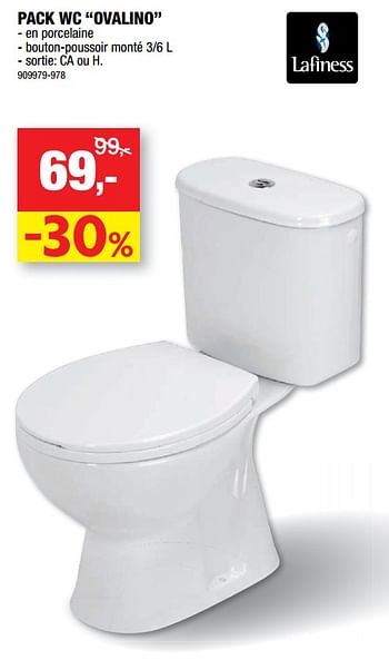 Promotions Pack wc ovalino - Lafiness - Valide de 08/07/2020 à 19/07/2020 chez Hubo