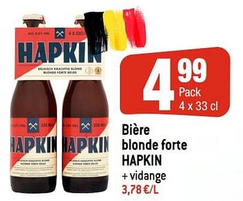 Promotions Bière blonde forte hapkin - Hapkin - Valide de 08/07/2020 à 14/07/2020 chez Smatch