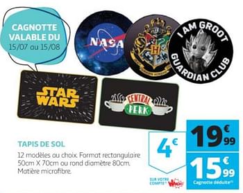 Promotions Tapis de sol - Produit Maison - Auchan Ronq - Valide de 04/07/2020 à 30/08/2020 chez Auchan Ronq
