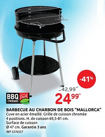 Promotions Barbecue au charbon de bois mallorca bbq+friends - BBQ & Friends  - Valide de 15/07/2020 à 27/07/2020 chez Brico