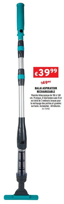 Promotions Balai aspirateur rechargeable - Produit maison - Trafic  - Valide de 08/07/2020 à 12/07/2020 chez Trafic
