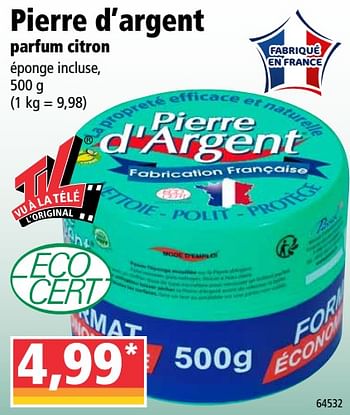 Promoties Pierre d`argent parfum citron - Pierre d'Argent - Geldig van 08/07/2020 tot 14/07/2020 bij Norma
