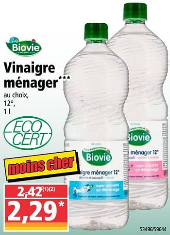 Promotions Vinaigre ménager - Biovie - Valide de 08/07/2020 à 14/07/2020 chez Norma
