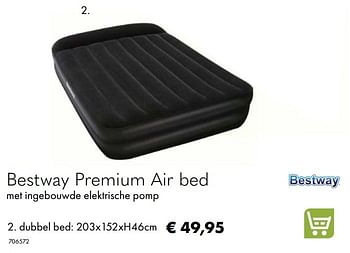 Promotions Bestway premium air bed dubbel bed - BestWay - Valide de 30/06/2020 à 31/08/2020 chez Multi Bazar