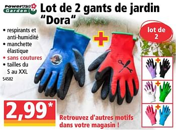 Promotions Lot de 2 gants de jardin dora - Dora - Valide de 15/07/2020 à 21/07/2020 chez Norma