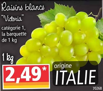 Promotions Raisins blancs victoria - Produit Maison - Norma - Valide de 15/07/2020 à 21/07/2020 chez Norma