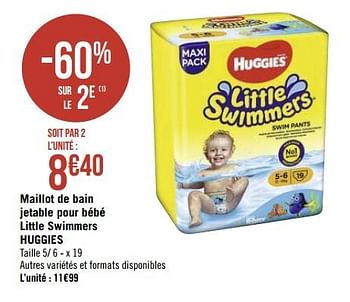 Huggies Maillot De Bain Jetable Pour Bebe Little Swimmers Huggies En Promotion Chez Geant Casino