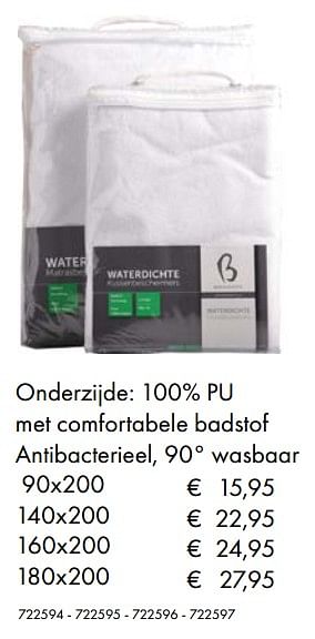 Promoties Onderzijde 100% pu met comfortabele badstof antibacterieel - BonnaNotte - Geldig van 30/06/2020 tot 31/08/2020 bij Multi Bazar