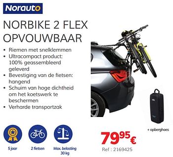 Promotions Norbike 2 flex opvouwbaar - Norauto - Valide de 03/07/2020 à 31/03/2021 chez Auto 5