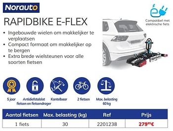 Promoties Rapidbike e-flex 1 fiets - Norauto - Geldig van 03/07/2020 tot 31/03/2021 bij Auto 5