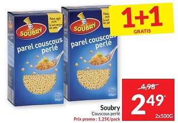 Promotions Soubry couscous perlé - Soubry - Valide de 14/07/2020 à 21/07/2020 chez Intermarche