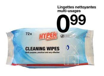 Promoties Lingettes nettoyantes multi-usages - Hyper Clean - Geldig van 11/07/2020 tot 17/07/2020 bij Zeeman