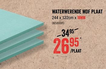 Promoties Waterwerende mdf plaat - Huismerk - HandyHome - Geldig van 02/07/2020 tot 19/07/2020 bij HandyHome