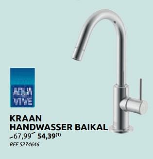 Promoties Kraan handwasser baikal - AQUA VIVE - Geldig van 15/07/2020 tot 27/07/2020 bij Brico