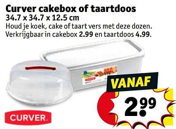 Mooi Een trouwe waterbestendig Curver Curver cakebox of taartdoos - Promotie bij Kruidvat