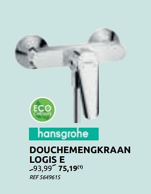 Promoties Douchemengkraan logis e - Hansgrohe - Geldig van 15/07/2020 tot 27/07/2020 bij BricoPlanit