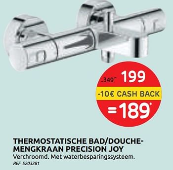 Promoties Thermostatische bad-douchemengkraan precision joy - Grohe - Geldig van 15/07/2020 tot 27/07/2020 bij BricoPlanit
