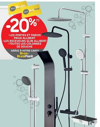 Promotions -20% les portes et parois priva allibert - Allibert - Valide de 15/07/2020 à 27/07/2020 chez Brico