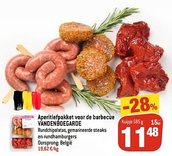 Promoties Aperitiefpakket voor de barbecue vandenboegarde - Huismerk - Match - Geldig van 15/07/2020 tot 21/07/2020 bij Match