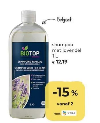 Promoties Biotop shampoo met lavendel - Biotop - Geldig van 01/07/2020 tot 04/08/2020 bij Bioplanet