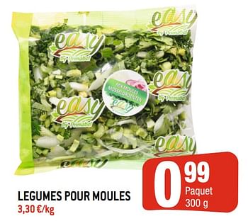 Promotions Legumes pour moules - Produit Maison - Smatch - Valide de 15/07/2020 à 21/07/2020 chez Smatch