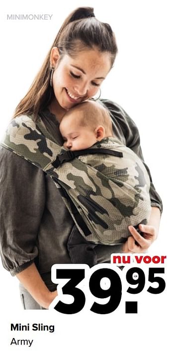 Promotion Baby Dump Mini Sling Army Minimonkey Bebe Et Grossesse Valide Jusqua 4 Promobutler