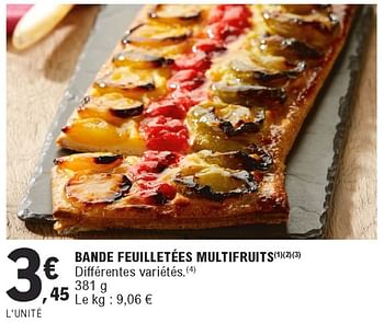 Produit Maison E Leclerc Bande Feuilletees Multifruits En Promotion Chez E Leclerc