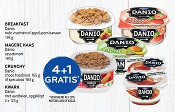 Promotions 4+1 gratis breakfast danio rode vruchten of appel-peer-banaan - Danone - Valide de 29/07/2020 à 11/08/2020 chez Alvo