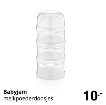 Promoties Babyjem melkpoederdoosjes - BabyJem - Geldig van 19/07/2020 tot 25/07/2020 bij Baby & Tiener Megastore