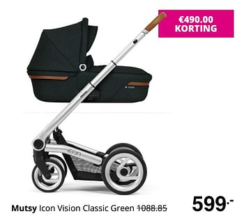 Promoties Mutsy icon vision classic green - Mutsy - Geldig van 19/07/2020 tot 25/07/2020 bij Baby & Tiener Megastore